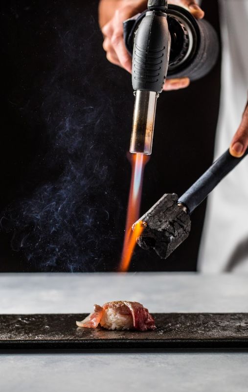 Flame sear